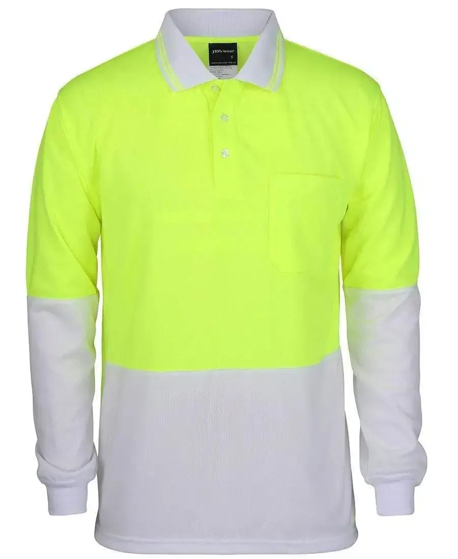 JB'S Hi-Vis Long Sleeve Traditional Polo 6HVPL